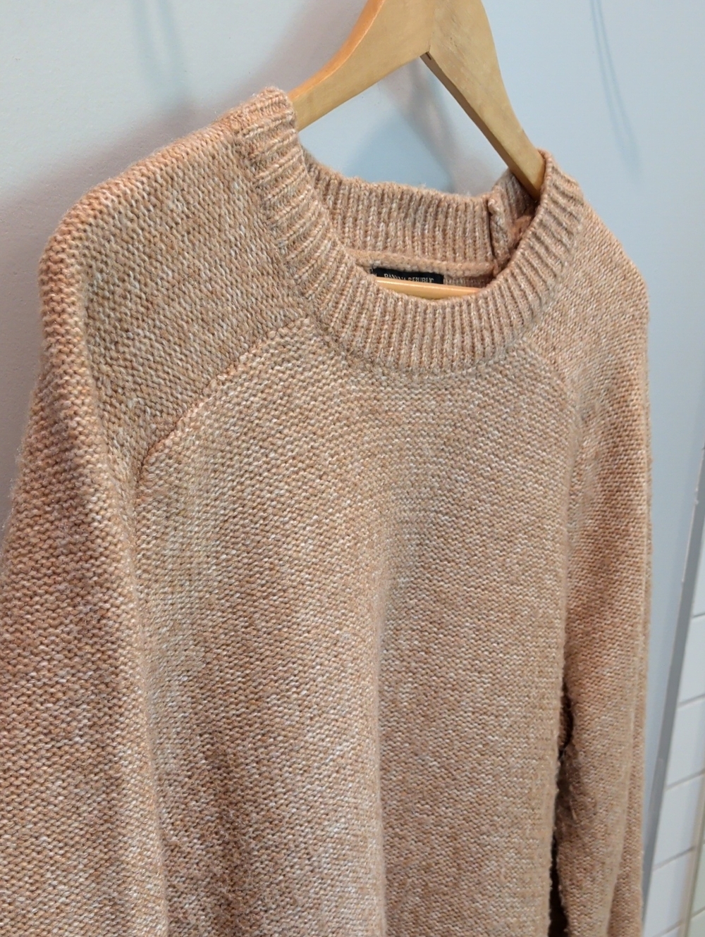 Cozy Women's Crewneck Sweater in Camel XL
